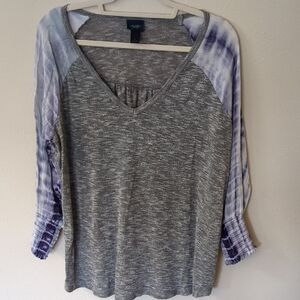 Gray and Purple Women's Top Daytrip L